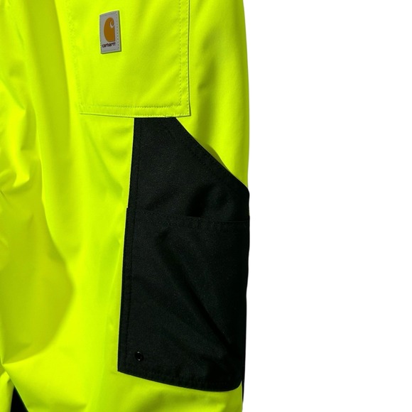 Carhartt Mens Hi-Vis Storm Defender Waterproof Pants XL Tall (42X33)Yellow Black - Picture 15 of 15